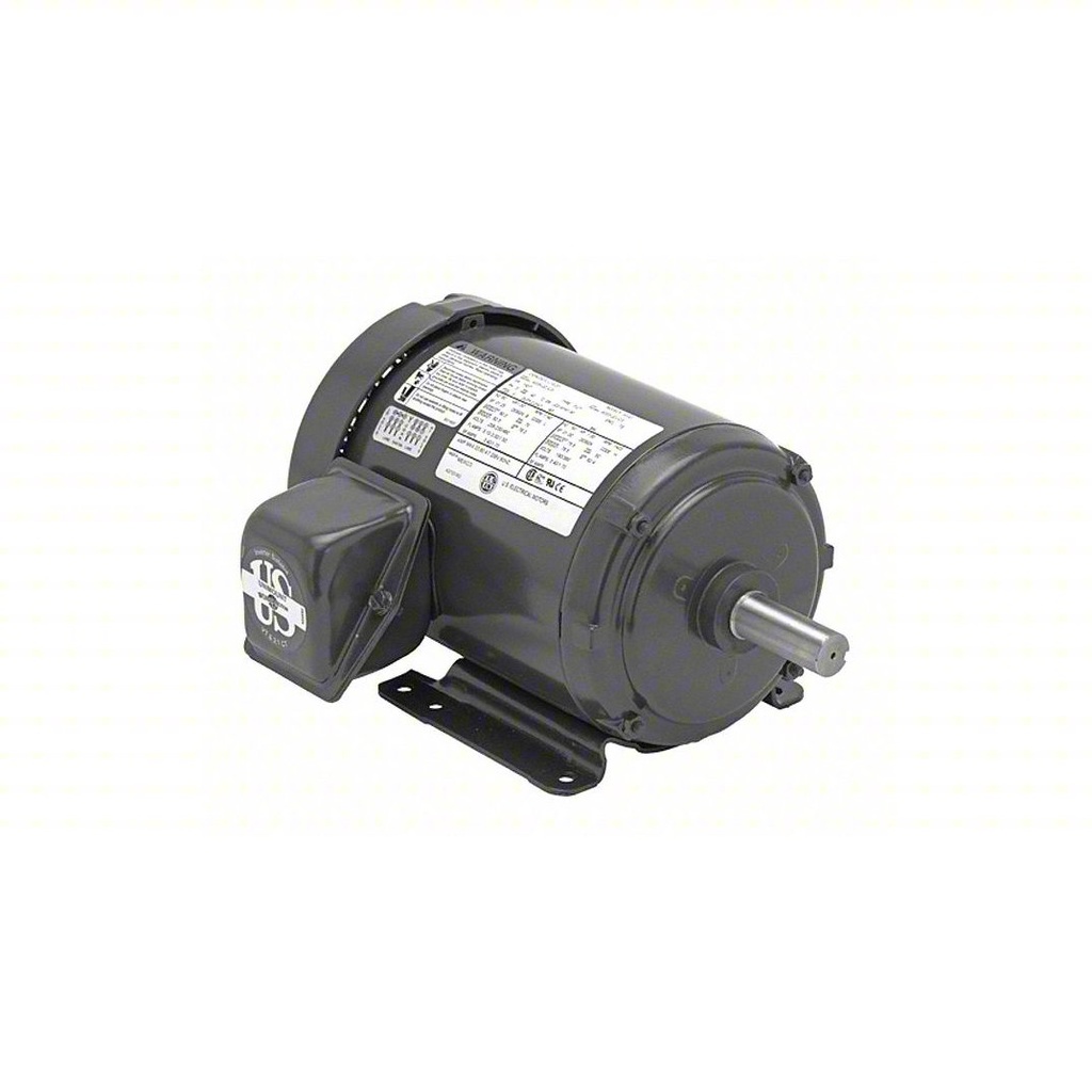 U.S. MOTORS Motor: 3-Phase, 3/4 HP, 1,140 Nameplate RPM, 208-230/460V AC, 143T Frame, CW/CCW
