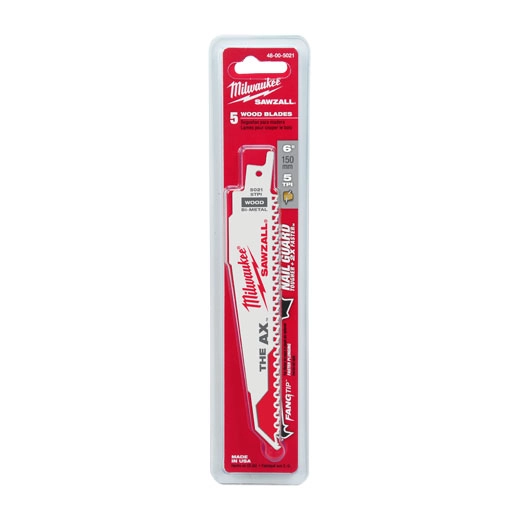 6" 5 TPI The AX Demolition Wood Cutting Sawzall Blade Bulk 25